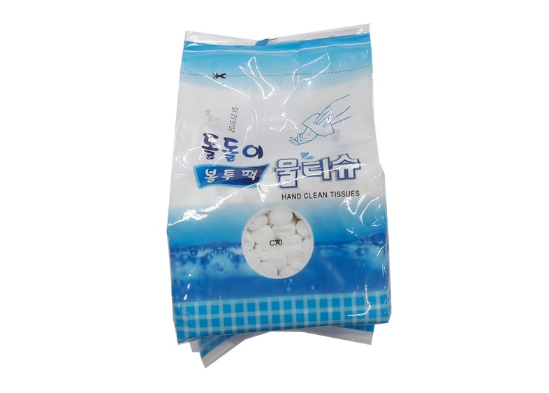 물티슈돌돌이봉투팩70g*100매