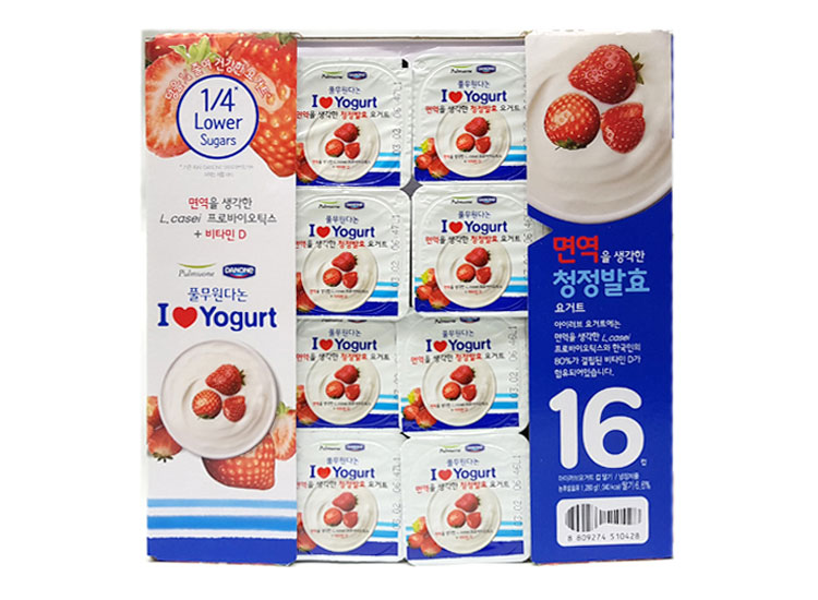 풀무원)ILOVE요거트딸기80g*16